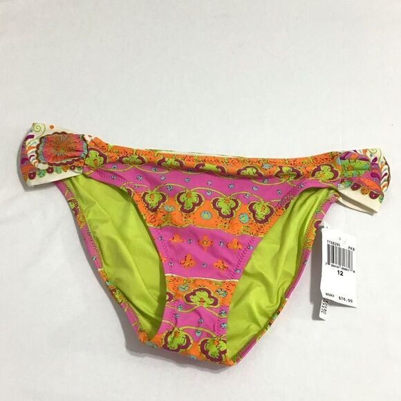 Trina Turk 2 Piece Bikini Swim Suit Size 12 - Picture 7 of 13